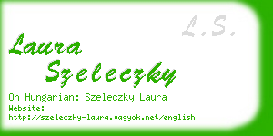 laura szeleczky business card